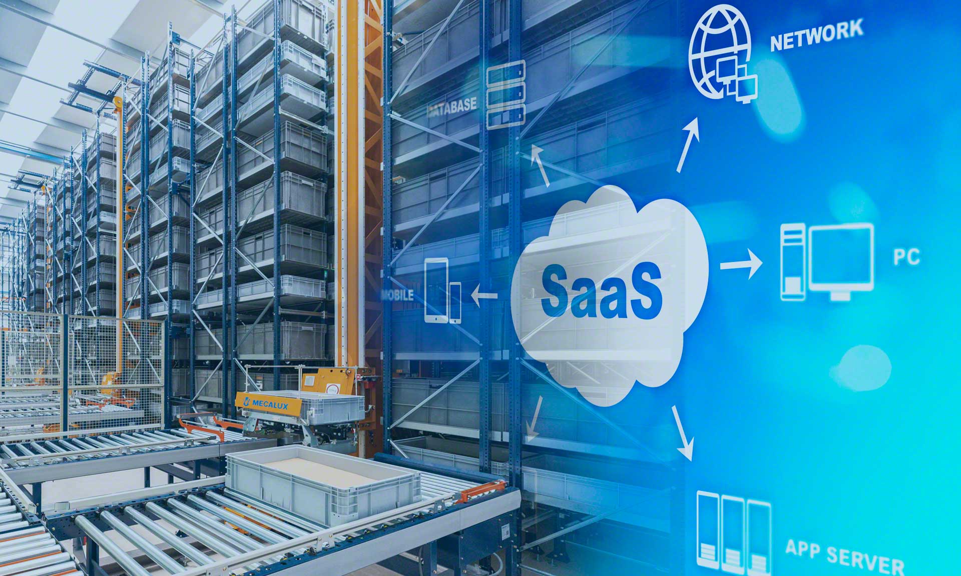 La tecnologia SaaS aiuta l'implementazione di programmi digitali nel magazzino mediante il cloud computing